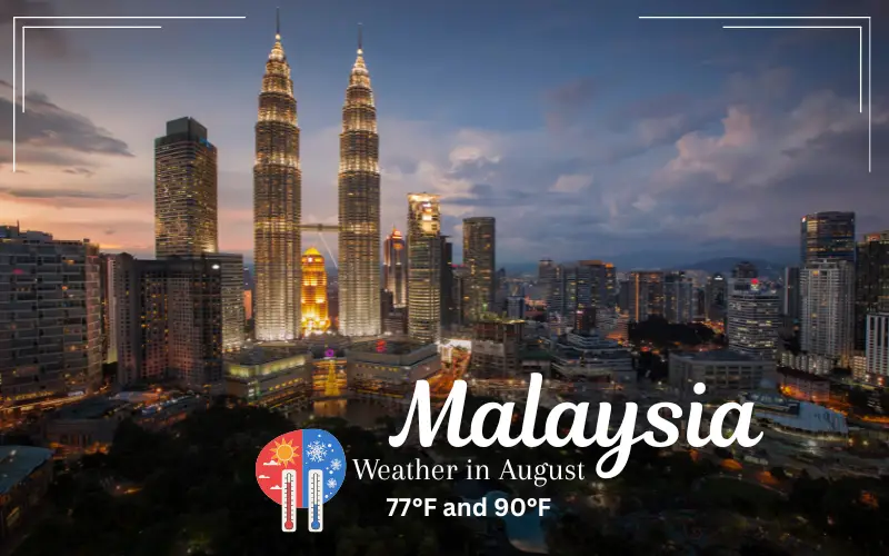 Malaysia August temperature range