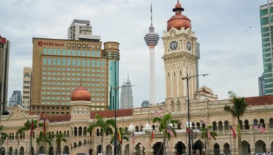 Kuala Lumpur skyline with Sultan Abdul Samad Building and KL Tower