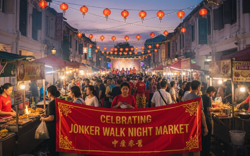 Jonker Walk Night Market celebration in Malacca