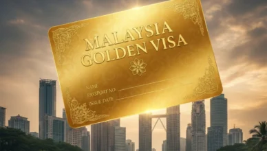 Golden Malaysia visa over Kuala Lumpur
