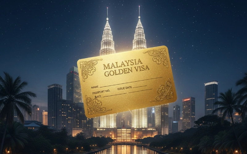 Malaysia Golden Visa at night