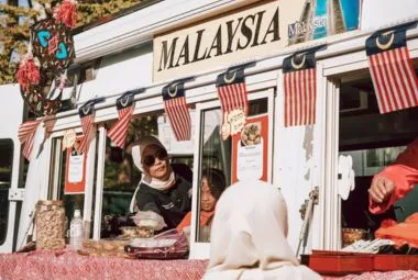 Malaysian Street Food Vendor at Market