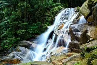 Waterfalls With Brown Stones Kuala Klawang, Negeri Sembilan, Malaysia
