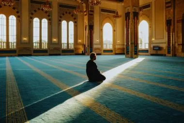 Peaceful Prayer in a Grand Mosque Sendayan, Negeri Sembilan, Malaysia